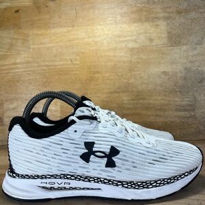 Under Armour HOVR Velociti 3 Womens Size 9 Running Shoes Sneakers White Black